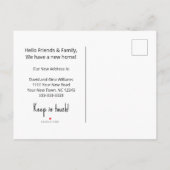 Carte Postale Faire-part Nous avons déménagé Black Cat Nouvelle Maison Simp (Dos)