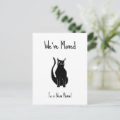 Carte Postale Faire-part Nous avons déménagé Black Cat Nouvelle Maison Simp (Debout devant)