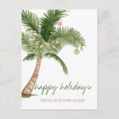 Carte Postale Faire-part Nous Avons Déménagé, Boules De Palmiers De Noël (Devant)