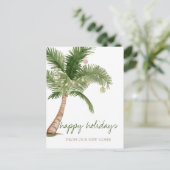 Carte Postale Faire-part Nous Avons Déménagé, Boules De Palmiers De Noël (Debout devant)