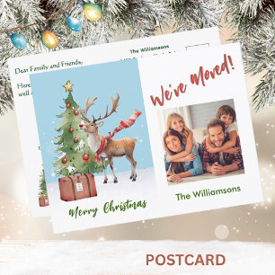 Carte Postale Faire-part Nous avons déménagé Budget Photo Arbre de Noël