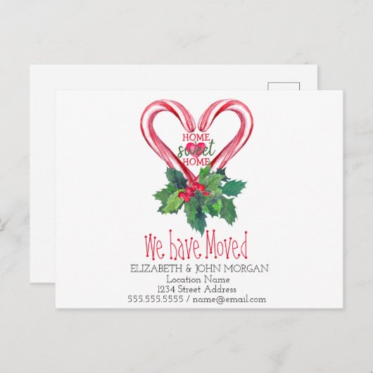 Carte Postale Faire-part Nous avons déménagé,Canneberges,Chez soi (Devant / Derrière)