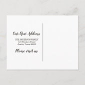 Carte Postale Faire-part nous avons déménagé | changement d'adresse (Dos)