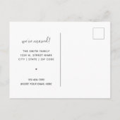 Carte Postale Faire-part Nous avons déménagé Changement d'adresse Calligrap (Dos)