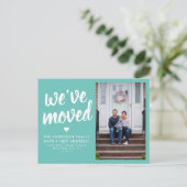 Carte Postale Faire-part Nous avons déménagé Changement d'adresse Photo Dém (Debout devant)