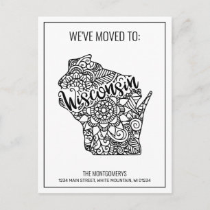 Carte Postale Faire-part Nous avons déménagé chez Wisconsin State Floral Ma