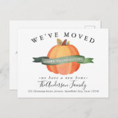 Carte Postale Faire-part Nous avons déménagé Citrouille Nouvelle Maison Vac (Devant / Derrière)