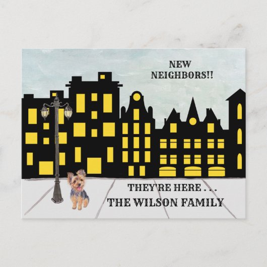 Carte Postale Faire-part Nous avons déménagé City Appartements Maisons Clas (Devant)