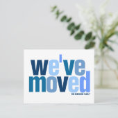 Carte Postale Faire-part Nous avons déménagé (Couleurs Fraîches) (Debout devant)