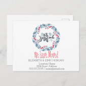 Carte Postale Faire-part Nous avons déménagé,Couronne Bleue, Soyez Joyeux (Devant / Derrière)