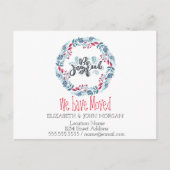 Carte Postale Faire-part Nous avons déménagé,Couronne Bleue, Soyez Joyeux (Devant)