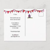 Carte Postale Faire-part Nous avons déménagé Cute Custom Beach House (Dos)