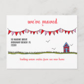 Carte Postale Faire-part Nous avons déménagé Cute Custom Beach House (Devant)