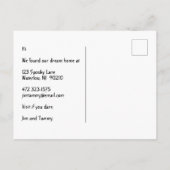 Carte Postale Faire-part Nous avons déménagé dans une nouvelle maison drôle (Dos)