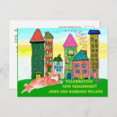 Carte Postale Faire-part Nous avons déménagé des appartements de ville clas (Devant / Derrière)