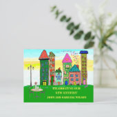 Carte Postale Faire-part Nous avons déménagé des maisons d'appartements de  (Debout devant)