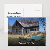 Carte Postale Faire-part Nous Avons Déménagé Drôlement (Devant / Derrière)