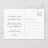 Carte Postale Faire-part Nous avons déménagé Elegant Black and Gold Modern (Dos)