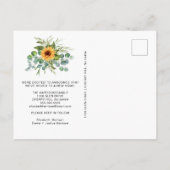 Carte Postale Faire-part Nous avons déménagé Eucalyptus Tournesol Déménagem (Dos)