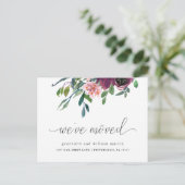 Carte Postale Faire-part Nous avons déménagé Floral Changement d'adresse (Debout devant)