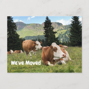 Carte Postale Faire-part Nous avons déménagé la maison de la ferme Ranch pâ