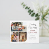 Carte Postale Faire-part Nous avons déménagé les photos de Noël en famille (Debout devant)