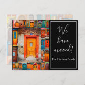 Carte Postale Faire-part Nous Avons Déménagé Les Portes Modernes Déménagean (Devant / Derrière)