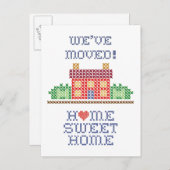 Carte Postale Faire-part Nous avons déménagé ! Maison douce maison (Devant / Derrière)