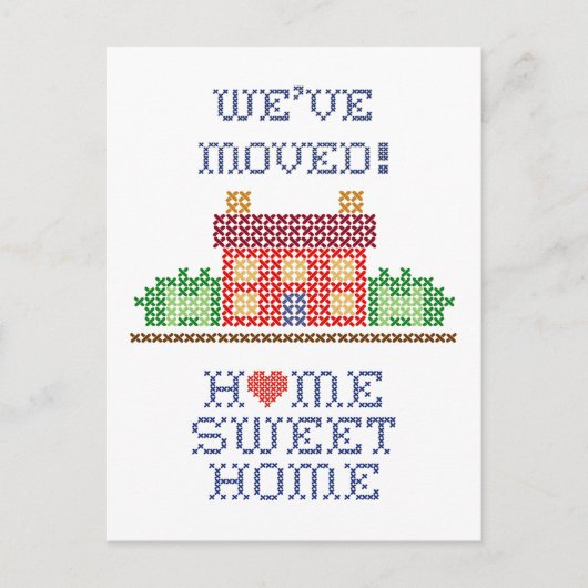 Carte Postale Faire-part Nous avons déménagé ! Maison douce maison (Devant)