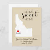 Carte Postale Faire-part Nous avons déménagé | Maison douce Maison Idaho (Devant / Derrière)