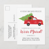 Carte Postale Faire-part Nous avons déménagé Noël Camion Cadeaux Fête Démén (Devant / Derrière)