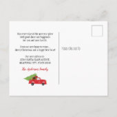 Carte Postale Faire-part Nous avons déménagé Noël Camion Cadeaux Fête Démén (Dos)