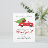 Carte Postale Faire-part Nous avons déménagé Noël Camion Cadeaux Fête Démén (Debout devant)