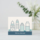 Carte Postale Faire-part Nous avons déménagé Nouveau Bureau Simple Moderne  (Debout devant)