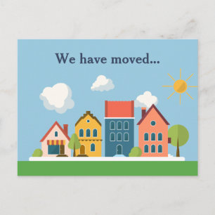 Carte Postale Faire-part Nous Avons Déménagé Nouveau Changement D'adresse