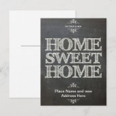 Carte Postale Faire-part Nous avons déménagé Nouvelle adresse Chalkboard Ca (Devant / Derrière)