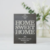 Carte Postale Faire-part Nous avons déménagé Nouvelle adresse Chalkboard Ca (Debout devant)