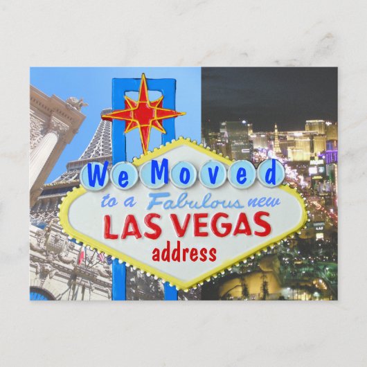 Carte Postale Faire-part Nous avons déménagé Nouvelle adresse Las Vegas (Devant)