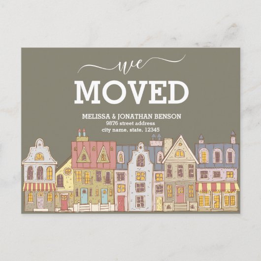 Carte Postale Faire-part Nous avons déménagé Nouvelle adresse personnelle (Devant)