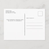 Carte Postale Faire-part Nous avons déménagé Nouvelle adresse Photo de chie (Dos)