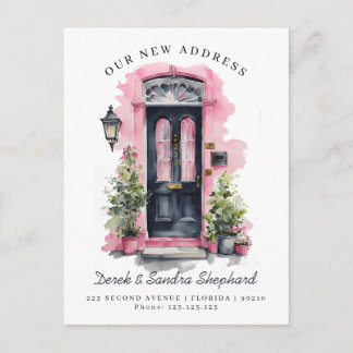 Carte Postale Faire-part Nous avons déménagé Nouvelle Adresse porte à l'aqu