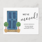Carte Postale Faire-part Nous avons déménagé Nouvelle Adresse Porte Aquarel (Devant)