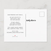 Carte Postale Faire-part Nous avons déménagé Nouvelle Maison Fleurs Jaunes (Dos)