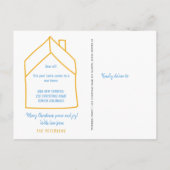 Carte Postale Faire-part Nous avons déménagé nouvelle maison Noël vacances (Dos)