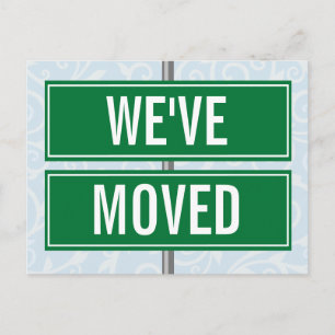 Carte Postale Faire-part Nous avons déménagé Panneau de rue moderne Nouvell