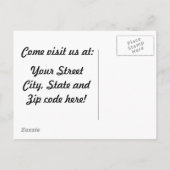 Carte Postale Faire-part Nous avons déménagé petit chat blanc (Dos)