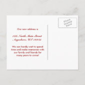 Carte Postale Faire-part Nous avons déménagé - Red Home Sweet Home Oiseaux (Dos)