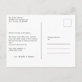 Carte Postale Faire-part Nous avons déménagé Renard Brun Couronne Grise Hiv (Dos)