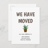 CARTE POSTALE FAIRE-PART NOUS AVONS DÉMÉNAGÉ SIMPLE (Devant / Derrière)