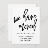 Carte Postale Faire-part Nous Avons Déménagé | Typographie moderne simple (Devant / Derrière)